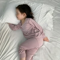 Dječje dijete malo dijete modalno tencel spavaće rublje pune boje majica dugih rukava duge hlače pidžamas