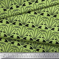 Soimoi Green Japan Crepe Satin Tkanina i apstraktna štampana zanatska tkanina od dvorišta široko