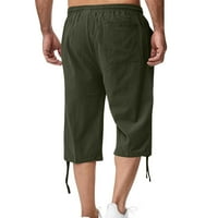 Ljetno čišćenje muške hlače u trendovskim muškim labavim pamučnim i posteljinama pantalone na plaži