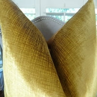 Kolekcija Thomas Metallic Gold Velvet Luksuzni dizajner bacač jastuk - 11249