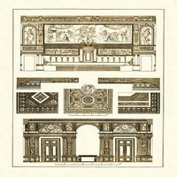 Arhitektonski crteži renesansne arhitekture Poster Print J. Buhlmanna