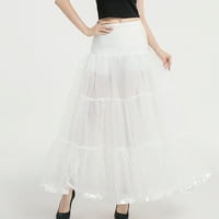 JDLSPPL ženska maxi maxicOat suknja rufff suknja brza visoko struka vjenčanica Flowy line jeseni modni