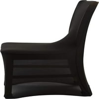 Trgovina za šišanje Crna Spande stolica za prekrivanje prednjih ravnih tkanine s klizačima