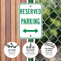 Dvosmisleni rezervirani parking zeleni znak, aluminijum
