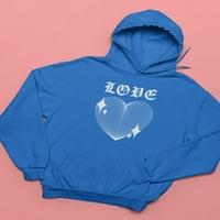 Love Techno Style Heart Hoodie Žene -Image by Shutterstock, Ženska mala