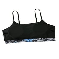 Qiylii Ženski ljetni pokrivač bikini setovi niski rez kamisole + visoki struk + cvjetni poklopac up
