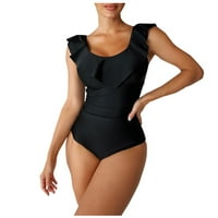 DXhmoneyh plus size za žensko kostim za žene Jedan temmy Coumping Coumer Courges Ruffle kupaći kostimi