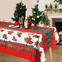 Božićni pravokutnik stol tkanina od tiskanog stola pokrov duguljasta vodootporna za trpezariju Kuhinjski