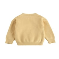 Qiylii Dječji džemper, pulover od pulove boje u boji s prugama dugih rukava