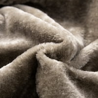 HFYIHGF Muška zima Sherpa Fleece obloženi prsluk Plus size bez rukava puni zatvarač sa zatvaračem kožom