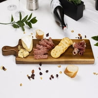 Bacacia drvena ploča za posluživanje sira s ručkom, zabava za predjela za predjelo Kuhinjski plad, prirodno