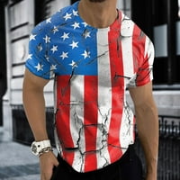 Muške majice Dan nezavisnosti Grafički tees casual 3D 4. srpnja Oznaka uzorka Vintage majice za muškarce