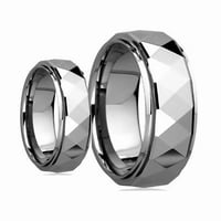 Usklađivanje muških i dama Polirani frekvencijski rez sjajnog volfram Carbide Vjenčani prsten