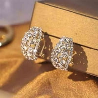 Minđuše Lroplie Stud za žene djevojke Sterling Silvers kreirali su dijamante Hoop vjenčani pokloni