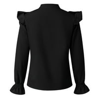 Ženska bluza Ležerne prilike dugih rukava V-izrez uska labava čvrsta boja TOP Bluza Blusas Para Mujer
