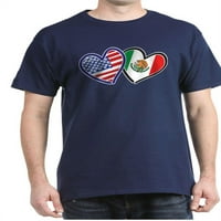 Cafepress - USA Mexico Heart Flag majica - pamučna majica