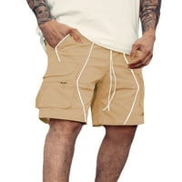 REJLUN muškarci Mini pantalone Visoke struk Ljetne kratke hlače sa džepovima Dno labave kratke hlače