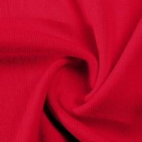 Lovskoo Ljetni vrhovi za žene Trendy Bluzes Cvjetni tiskani kratkih rukava majica majica pulover crvena