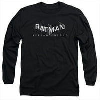 Batman Arkham Knight-Ak Splinter Logo - Dugi rukav za odrasle sa dugim rukavima, Crna - mala
