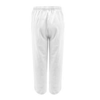 HVYesh ženske plus veličine pamučne posteljine ljetne elastične struine labave fit udobne pantalone za crtanje lagane salonske hlače