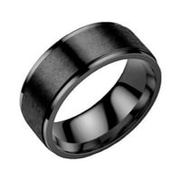 Vjenčani trake Huachen u titanijumskim prstenom za vjenčani prsten za angažman prsten crni 9
