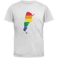 Argentina LGBT Gay Pride Rainbow Bijela majica za odrasle - Srednja