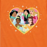 Disney Princess - Princeze Svi zajedno - Valentinovo - grafička majica kratkih rukava za mlade