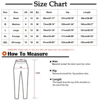 Ispis hlače za ženske ležerne elastične duge sa džepovima pantalone