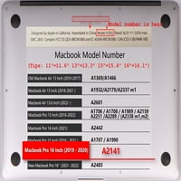 Kaishek je samo kompatibilan MacBook Pro S Case - rel. Model A2141, plastična futrola tvrdog školjka