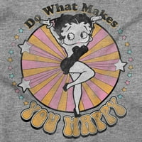 Retro Betty Boop Što vas čini sretnom omladinskim majicama TEE Girls novorođenčad Brisco marke 24m
