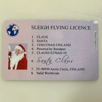 Fugseused set Santa Claus licenca Izvrsni dizajn Dvostrani ispis iz stvarnog izgleda Santa Claus izgubila vozačku dozvolu za Božić