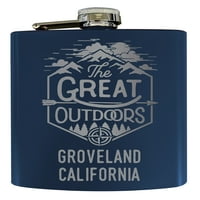 Grveland California Laser Graved Istražite otvoreni suvenir oz nehrđajući čelik ozljeznica