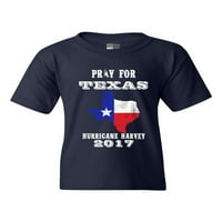 Moli se za Texas Map Hurrigane Harvey Survivor DT Youth Kids Majica Tee