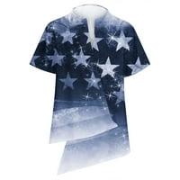 GUZOM 4. srpnja Košulje za žene - V vrat Trendy Ležerne prilike labave majice Američka zastava Dan neovisnosti