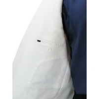 Oštri ručni krojeni muškarci 2B haljina Blazer w Par čarapa, veličina 36S-62L - bijela 38l