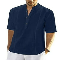 Capreze Muška majica Majica s kratkim rukavima Dugme Down Ljetni vrhovi Casual bluza Crew vrat Osnovni