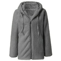 Hinvhai ženski kaput plus veličine Žene Plišane plišane tople jakne sa zatvaračem Cardigan vrhovi kaput