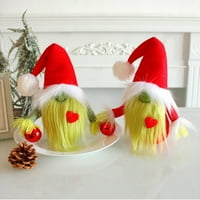 Božićni krmni zeleni gnome ukras Xmas Gnome Švedska Tomte Gnome Santa Plish Luck Merry Xmas ukrasi postavljeni
