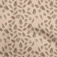 Onuone baršunastom narančastom tkaninom listom sa Chevron Craft Project Decor tkanini ispisano dvorištem široko