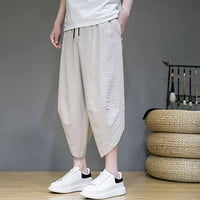 Muškarci Sports Hotsa Streetwear Slim ravne pamučne hlače Ljetne prozračne muške hlače