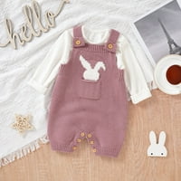 Baby Knit Ramper Pamuk kaiš bez rukava Dječak Djevojka odjeća za zeko uzorak Džemeter odjeća za bebe Slatka ljetna odjeća
