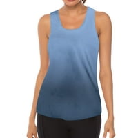 Qazqa Ženski vežbanje Torbe Labavi fit vežbanje teretane mišićne majice bez rukava plava l