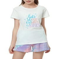 Beezizac dvodijelni djevojčice pidžama set ljeto spavačkoj kratkih pjs, veličine 4T-18