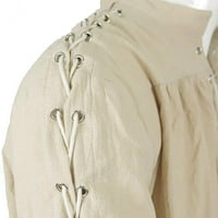 Muška majica Visokokvalitetna modna zavoja dugih rukava majica posteljina gotička bluza