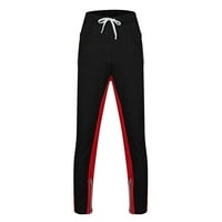 Muškarci Trke pantalone Multi-džepni mali noge Tanke alate Casual pantalone crvene boje