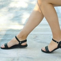 Ravne sandale za žene - ležerne otvorene prste ljetne sandale smeđe