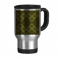 Zeleni rombus trokut ilustracija uzorka Travel Glimu Flip poklopac od nehrđajućeg čelika čaša za pušač