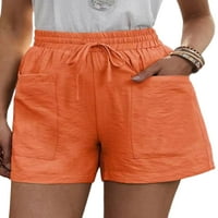 Sanviglor Women Hot Hlače široke noge Ljeto plaža Kratke hlače Bermuda Mini pant Lagane dna odmor narandžasto