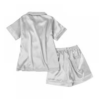 Djeca dječja dječja djevojačka dječaka ljeta Dvije svilene pidžame set set dolje s kratkim hlačama