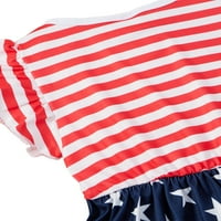 Avamo Baby A-line Američka zastava za ispisne haljine Bohemian Labavi surderi na plaži